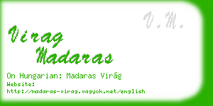 virag madaras business card